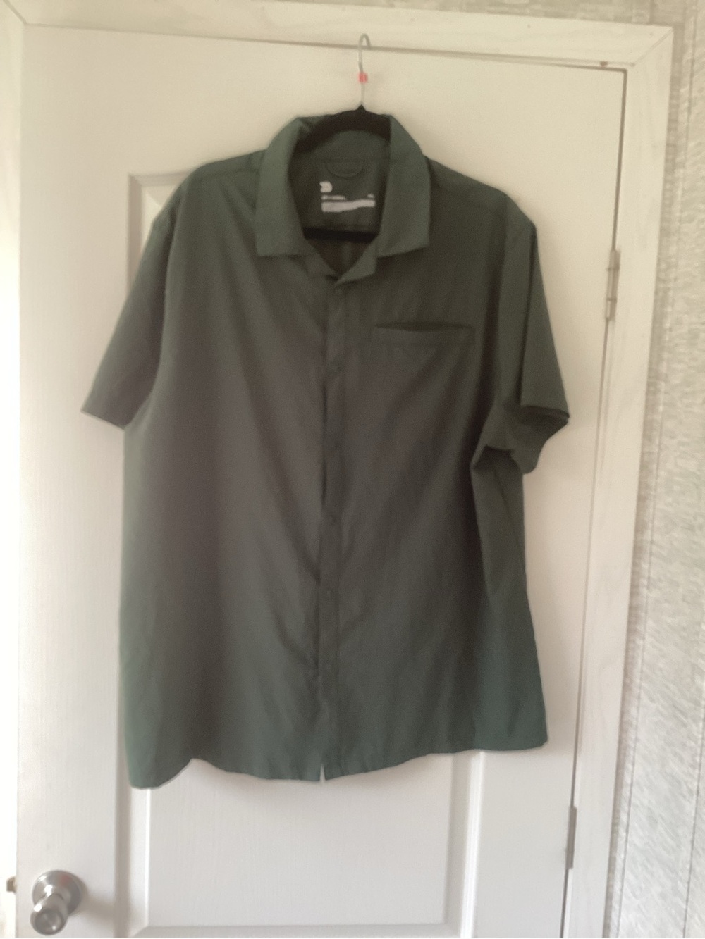 all in motion  Green Short-Sleeve Button-Down Shirt 2XL EUC